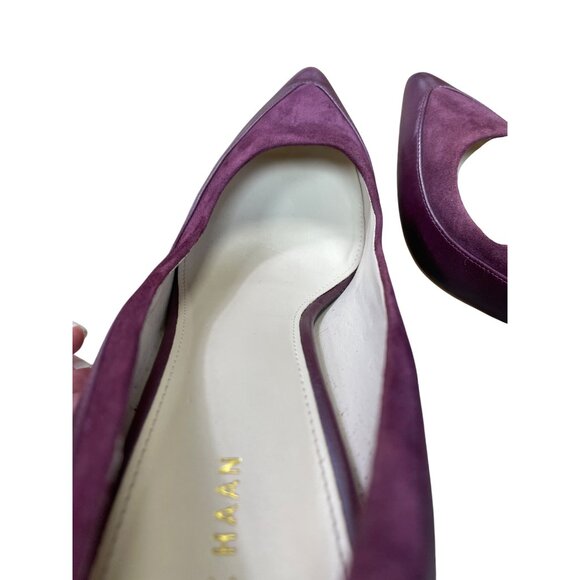 Cole Haan Womens Burgundy Leather Suede 4" Heels Size 9. 5B SKU 9102 - Picture 11 of 14